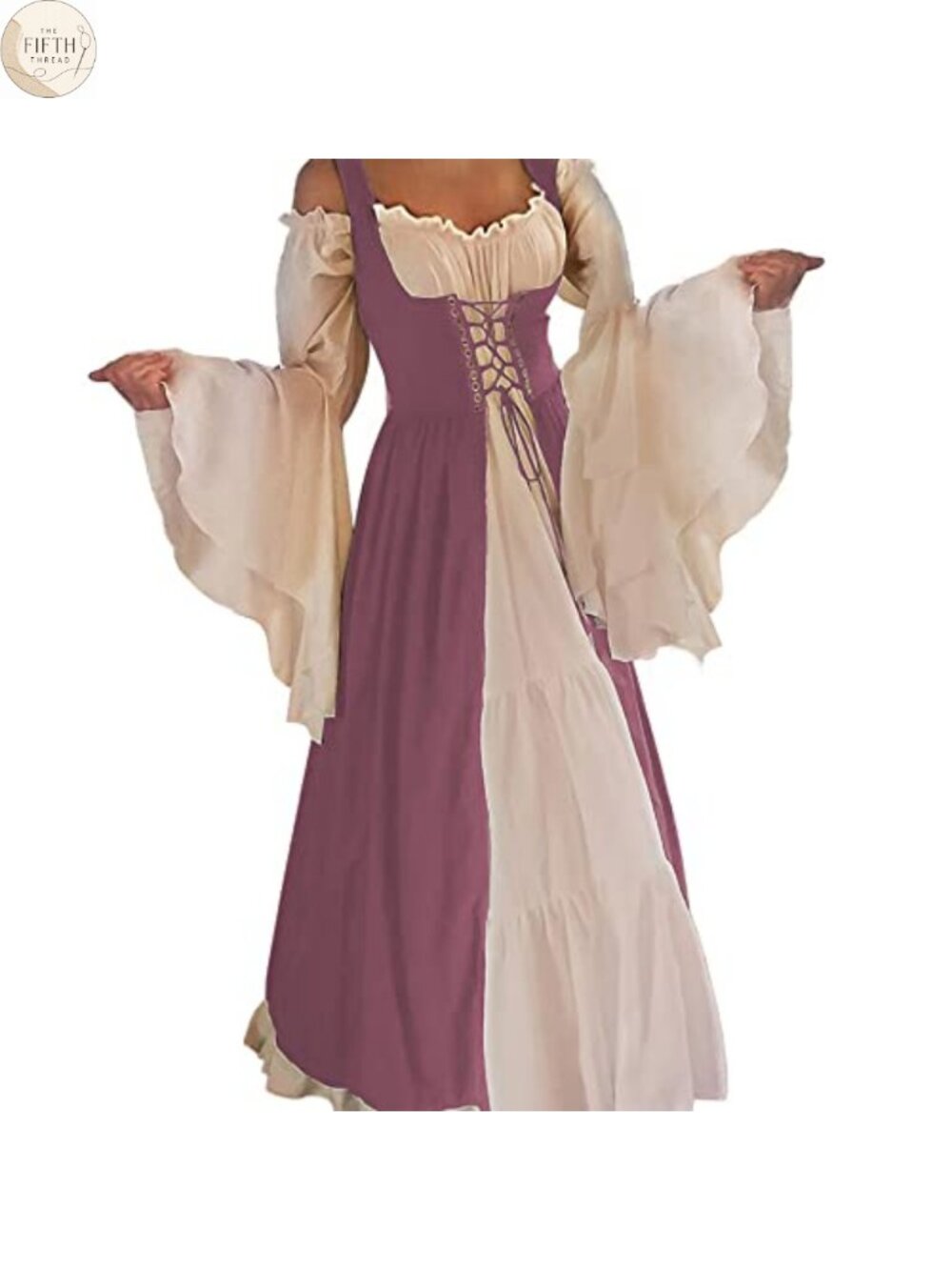 Medieval Renaissance Over Dress Cosplay Costume Long Flare Sleeve